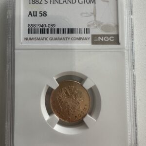 10 Markkaa 1882 S Finland AU58